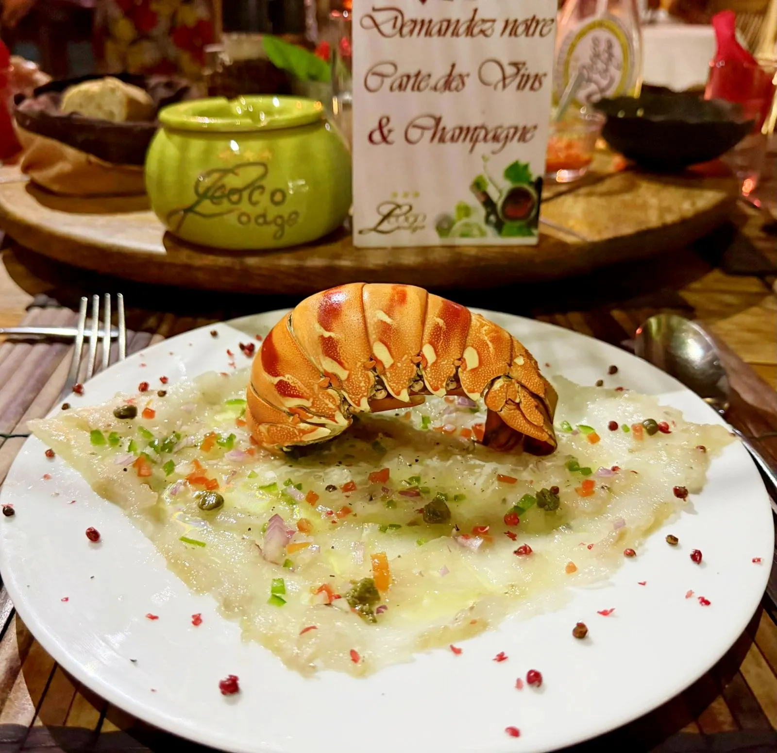 Carpaccio de langouste